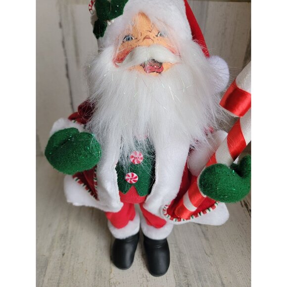 Annalee peppermint santa claus candy cane Xmas‎ vintage home decor - Picture 2 of 6